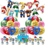 Paw Patrol Party Supplies Balloons Cake Toppers Banner Birthday Decorations