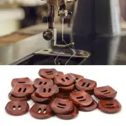 100Pcs Button Bowl Shaped Waterproof 30mm Wooden Sewing Buckle Clothes Making