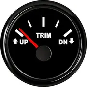 ALAGPNPMZH 24v 12v 52mm Trim Gauge Up Down Waterproof Trim Meters 2'' Balance Instrument for Yacht Bus Auto Boat Truck 0-190ohm 167-10 Ohm Boost Meter(Blue)