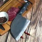 Full Tang Cleaver Knife Handmade Forged Steel Wood Handle Slicing Chef Butcher L