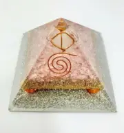 Rose Quartz Crystal Merkaba Orgonite Orgone Pyramid EMF Protection Energy