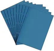 Rhino Oversized Exercise Books, 80 Page / 10mm Squared Paper Notebook, 10 Pack, 13 x 9 Writing Book, Office & School Stationery Supplies, Light Blue