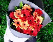 Hot Like a Sunrise Gerbera Bouquet