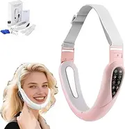 Contourflex 4-in-1 Massager for Face, Cor Flex Facial Sculpting Device, 5 Modes & 15 Intensities,180° Foldable, for Double Chin, Tightens Jawline, Reduces Sagging Skin (Pink)