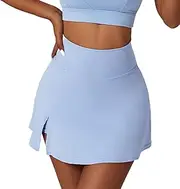 [TianheInnove] High Waisted Yoga Skirt, Breathable Workout Skort, Anti Slip Tennis Skirt, Stretchy Quick Dry Gym Dress