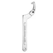 2-4 3/4"(19-121mm) C Spanner Wrench Chrome Vanadium for Lock Nuts, Silver Tone