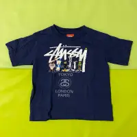 在飛比找蝦皮購物優惠-[童裝] 二手 名牌 stussy T-shirt 深藍色 