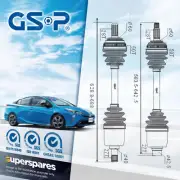 GSP Front LH+RH CV Joint Drive Shafts for Honda Prelude 4WS SI BB1 BB2 2.2 2.3L (for: Honda)