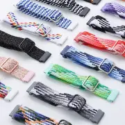 20/22mm Woven Elastic Nylon Loop Watch Band Sport Strap Universal Bracelet