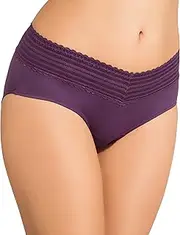Warner's Women's No Pinching No Problems Dig-Free Comfort Waist with Lace Microfiber Hipster 5609j