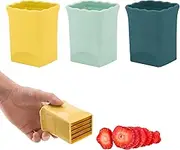 3PCS Strawberry Slicer - Cup Slicer - Cup Fruit Slicer - Cup Slicer Handheld - 2023 New Mini Fruit Slicer Cup - Stainless Steel Strawberry Slicer