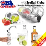 4 Large Ice Ball Maker Cube Tray Big Silicone Mold Sphere Whiskey Round NEW