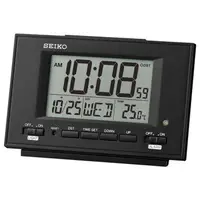 在飛比找森森購物網優惠-SEIKO 精工 溫度顯示防貪睡電子鬧鐘/黑/QHL075K