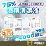 好物強推 箱購賣場 醫強酒精 4000ML 藥用酒精 清潔用酒精 消毒酒精 唐鑫 克司博 生發 乙類成藥 4L裝