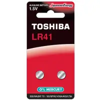 在飛比找松果購物優惠-【東芝Toshiba】LR41鈕扣型192鹼性電池2顆裝(1