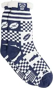 Geelong Cats AFL Footy Sherpa Fleece Winter Warm Socks