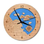 Bar Harbor Maine 3D Laser Engraved Clock