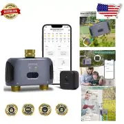 Smart WiFi Water Timer with 2 Zones & Voice Control for Effortless Gardening