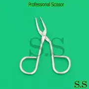 Scissor Tweezers Slant Tip Square Professional Salon Quality New Eyebrow