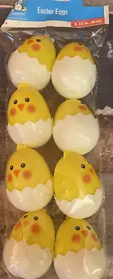 Easter Eggs Chicks - Fillable Eggs - 1 Set of 8-Brand New-SHIPS N 24 HOURS