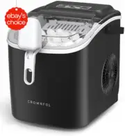 Portable Countertop Ice Maker 26LBS 24H Self Cleaning 9 Cubes in 6 Min with Scoo
