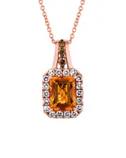 Le Vian Cinnamon Citrine 14K Rose Gold 1.72 ct. tw. Diamond & Ruby Drop Pendant