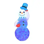 Occasions 7 Foot Inflatable Swirling Lights Snowman with Tipping Hat Decoration