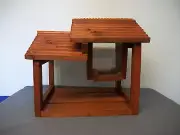NEW!! LARGE HAND CRAFTED PAVILION FLY-THRU; STAY DRY CABIN STYLE BIRD FEEDER