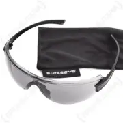 Swiss Eye 'F-22' Glasses - Smoke - Black - Safety Goggles Sun Airsoft Army New