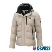 在飛比找PChome24h購物優惠-K-SWISS Down Jacket羽絨外套-男-卡其