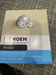 Moen DN8403CH Preston Double Robe Hook, Chrome New In Box