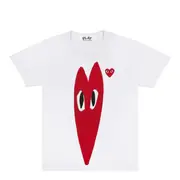 [COMME des GARCONS PLAY] Narrow Heart Short Sleeve Tee Unisex