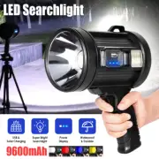 Powerful LED Spotlight Searchlight Torch USB Rechargeable Camping Work Side Lamp