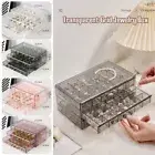 48/72 Grids Transparent Drawer Jewelry Earing Ring Storage Organizer Box Clear