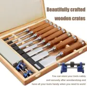8 pcs Wood Chisel Set Carpentry Chisel With Wooden Storage Case Sharpening Stone