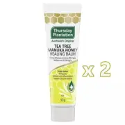 2 x Thursday Plantation Tea Tree & Manuka Honey Healing Balm 30g Antiseptic