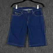 R.M. Williams Merita Womens 8 Regular Fit Shorts Blue Dark Denim Mid Rise NWT