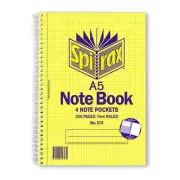 Spirax 572 3 Subject Notebook - A5 300 Page (210X158Mm)