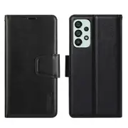 ZUSLAB Galaxy A73 5G Case, Hanman Leather Wallet Card Cover Case for Samsung (2022) - Black