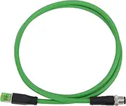 M12 4Pin D Code to Rj45 Industrial Ethernet, Cat 6 Cable Cat6 Ethernet Cable Networking Communication Cable Ip67 Waterproof for Industrial Applications Cognex High Flex Cable Ethernet