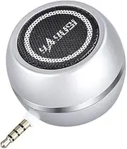 I-VOM Wireless Mini Speaker with 3.5mm Aux Input Jack, 3W Loud Portable Speaker for iPhone iPod iPad Cellphone Tablet Laptop, with USB Rechargeable Battery, Gift Choice for Kids, Silver