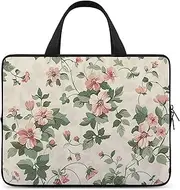 [FHPCE] Laptop Shoulder Bag 15inch Laptop Bag Computer Bag Small Floral Pattern Messenger Bag for Unisex, Small Floral Pattern, 15inch