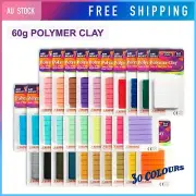 Polymer Clay 60g Block Modelling Oven Bake Moulding Sculpting DIY Craft Soft
