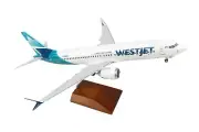 Skymarks SKR8276 Westjet Boeing 737-Max8 New Color Desk Model 1/100 AV Airplane