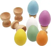 Vaguelly 1 Set Hand Drawn Eggshell Egg Cartons Fake Eggs Adorable Egg Decors Shakers Egg Boiler Hen Easter Pantry Organizers and Storage Egg Storage for Fridge Coddler Egg Rack Wooden