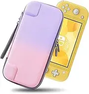 Switch Lite Case, Nintendo Switch Light Case, Emekon Gradient Color Carrying Case, Convenient Carry/Lightweight/Shockproof/Cute, Holds 10 Game Cards, Joycon Full Protection with Strap