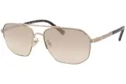 Police Lewis-04 SPLA25 300G Sunglasses Men's Gold/Yellow Mirror Lenses 57mm