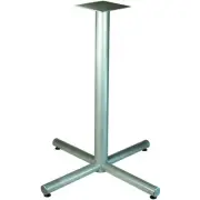 Lorell Silver Bistro-height X-leg Table Base (llr-34432) (llr34432)