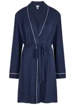 Eberjey Gisele Jersey Robe - Navy - M M