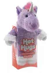 Hot Hugs Unicorn Purple Rainbow Plush Microwavable Lavender Aromatherapy